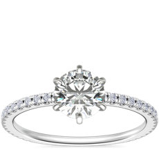 新款鉑金永恆 Riviera 鑽石訂婚戒指 （1/6 克拉總重量）
